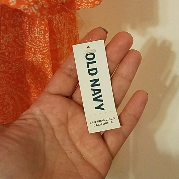 NWT Orange & White Paisley Top - Picture 3 of 6